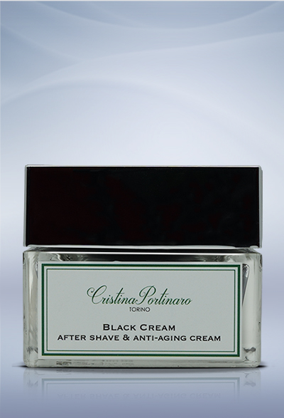 Black cream after shave & anti-aging cream | Cristina Portinaro