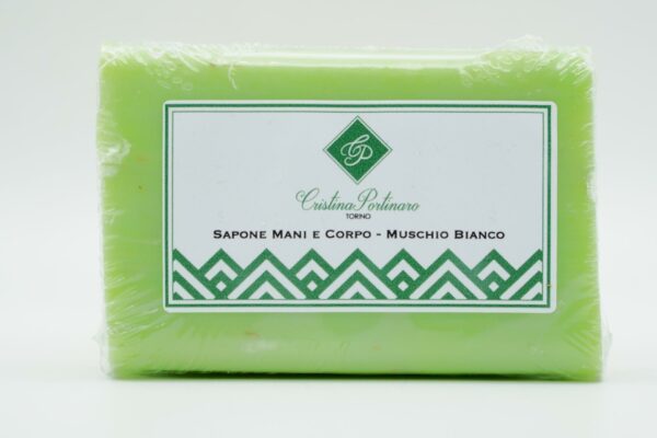 SAPONE MANI E CORPO - SAPONETTA MUSCHIO BIANCO  100 G